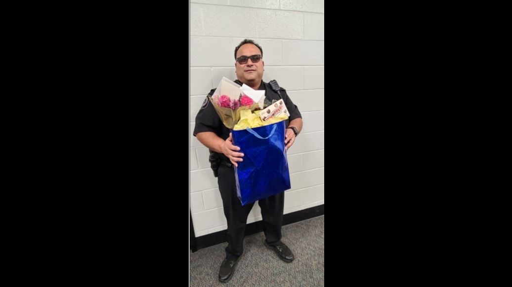 Officer Caballero was recognized on National Law Enforcement Day. We appreciate our SRO!